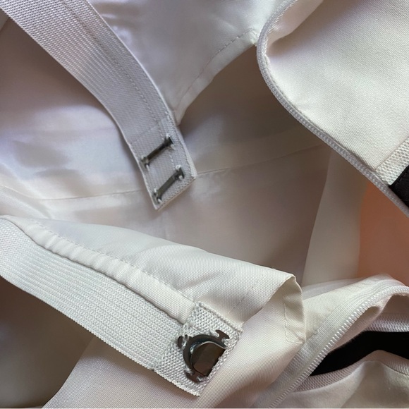 NWT Ann Taylor Black/White Stripe Strapless Tube Dress 8 Petite - Picture 8 of 11